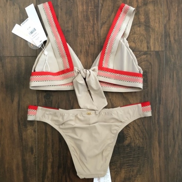 PILYQ Ashlynn Trim Halter & Trim Tab Bikini Set - Picture 3 of 8